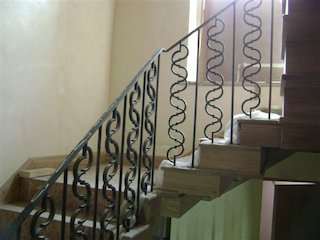Rampe, escalier, en, fer, forgé, ferronnerie, d’Art, 