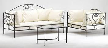 mobilier de jardin – canapé de jardin – fauteuil de jardin – meubles de jardin – canapé fer forgé -