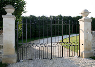 Portail portillon en fer forgé massif portail battant portail coulissant  métallique 
