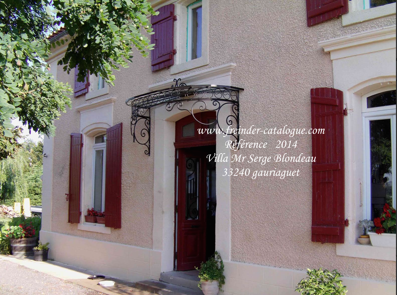 marquise en fer forgé design bordeaux